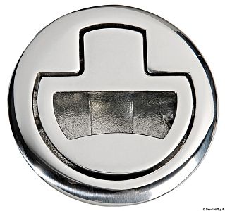 Ручка с защелкой для подъема люков/пайолов стандартная без замка, Ø62мм из нержавеющей стали AISI316 (арт. 38.152.05)