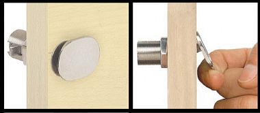 Пружинная защелка запор Flush Lock с овальной кнопкой, тип B (арт. 38.179.50)