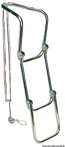 Трап для надувных резиновых лодок из нержавеющей стали 880х250 мм, 3 ступени (арт. 49.528.03)