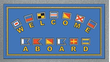 Коврик нескользящий "Сигнальные флаги" из пенополиуретана и велюра 40 x 68 см