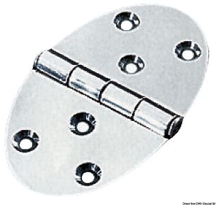 Петля универсальная из полированной нержавеющей стали 56x90x2 мм, 270° (арт. 38.450.04)