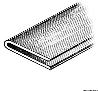 Декоративный профиль из EPDM 2x2x40 мм светло-серый RAL 7035 (24 м)