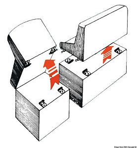 Петля со съёмным стержнем на пружине для люков 72x76 мм