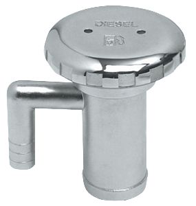 Горловина заливная для дизеля под шланг Ø38мм с вентиляционным отверстием из нержавеющей стали (арт. 20.565.03)