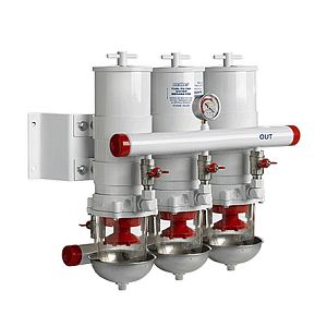 Фильтр-сепаратор топливный Vetus CE/ABYC 3 в ряд, 30 микрон, макс. 1440 л/ч (арт. 79100VTE)