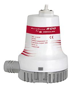 Погружная трюмная помпа Europump II 800 12В 5,5А 51л/ч под шланг Ø19мм