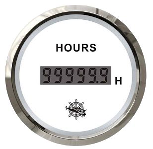 Цифровой счетчик моточасов белый/глянцевый (арт. 27.322.36)