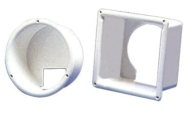 Врезная монтажная коробка круглая из белого пластика 143 x 70 мм