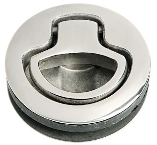 Ручка возвратная для люков/пайолов Ø62/48мм для двери 5-12мм из нержавеющей полированной стали AISI3