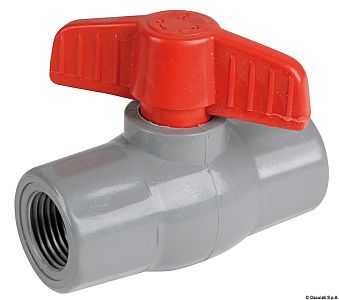 Кран шаровой из полипропилена с пробкой из хромированной латуни 3/4 "