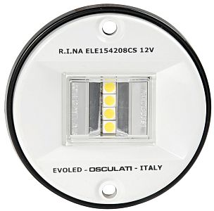 Кормовой огонь светодиодный Evoled белый 135° 12 В из белого АБС пластика (арт. 11.039.14)