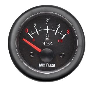 Индикатор давления масла черный 12/24 В (арт. OILB)