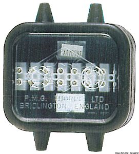 Клеммная колодка 8-полюсная герметичная 14 А, 108x92x41 мм (арт. 14.241.10)