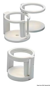 Подстаканник раскладной Swing-Out 207мм Ø90/108мм на 1/2 стакана/банки/бутылки из белого пластика