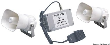 Многофункциональный электронный оповещатель MARCO с кодированной сигнализацией 112 дБ 12 V