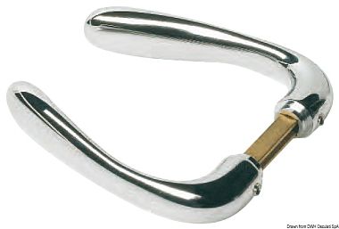 Ручка дверная из хромированной латуни Classic Kata 113 мм, квадрат 8 мм (арт. 38.348.46)