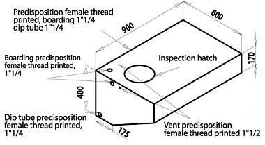 Жесткий бак для питьевой воды 165 л (арт. 52.195.20)
