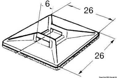 Площадки для крепления кабельных стяжек 26 x 26 x 6 мм (100 шт)
