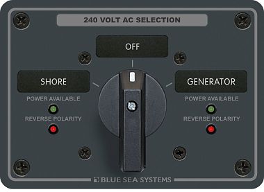 Панель поворотного выключателя переменного тока 65 A 3 позиции + полное отключение, 3 полюса (арт. 8363)