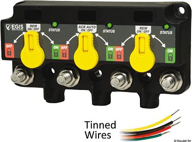 Батарейный выключатель XD Flex L тройной (Relay/VSR/Relay), луженые провода (арт. 14.871.04)