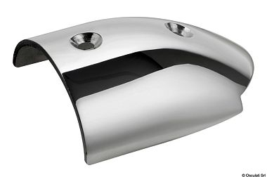 Законцовка из нержавеющей стали для привального бруса профиля 28 с расширением