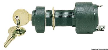 Водонепроницаемый ключ зажигания на 3 позиции из черного полиамида (арт. 14.918.33)