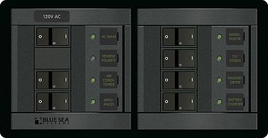 120В Панель выключателей переменного тока основная группа + 6 позиций (арт. 1230)