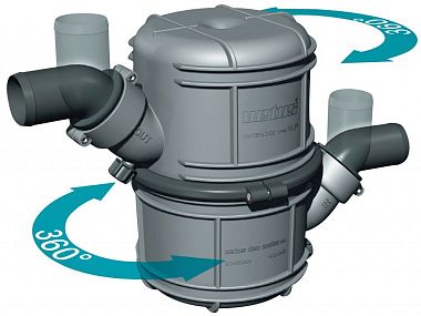 Замок водяной/глушитель Vetus NLP75, с вращающимися патрубками впуск/вып (арт. NLP75)