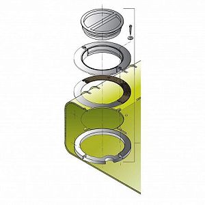 Лючок контрольный Vetus для цистерн запаса воды (арт. WTIKIT)