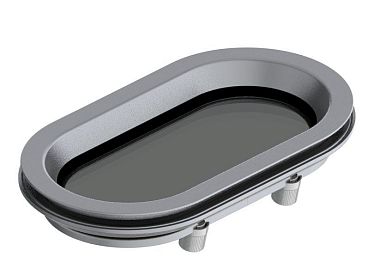 Иллюминатор алюминиевый Vetus класс AI, 244x146 мм, с противомоскитной сеткой (арт. PM111)