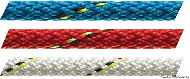 Трос Marlow D2 Competition 78 красный с цветной сигнальной прядью 200 м, диаметр 12 мм (арт. 06.433.12RO)