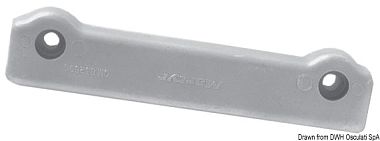 Алюминиевый стержневой анод 832598-7 для транцевых сборок Volvo Penta 250/270/275/280/285 188x41x22 мм (арт. 43.550.01 / 832598-7)