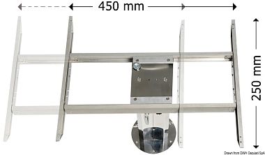 Двусторонний механизм поступательного перемещения столешницы 680x560мм