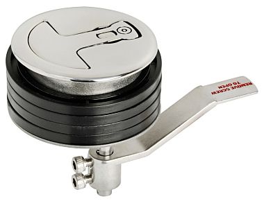 Утопленная ручка для подъема пайола Ø82мм с замком компрессионная из нержавеющей стали AISI316