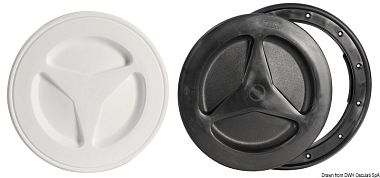 Люк инспекционный с крышкой байонетного типа Ø100/135мм из белого пластика