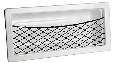 Боковой карман с сеткой 540x244x120мм из белого пластика