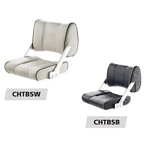 Складное кресло Vetus V-quipment Ferry 570x460x420мм белое с синими швами (арт. CHTBSW)