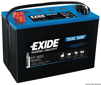Аккумулятор EXIDE Agm для запуска двигателя и питания бортовой сети 100 Aч (арт. 12.412.02)