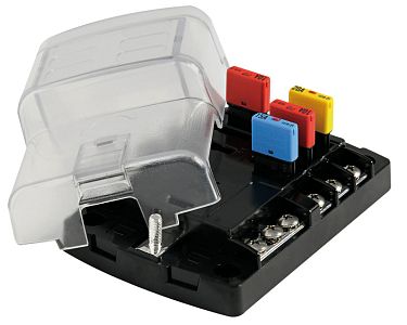 Блок держателя предохранителей на 6 мест для автоматических предохранителей 100 А 125 x 85 мм