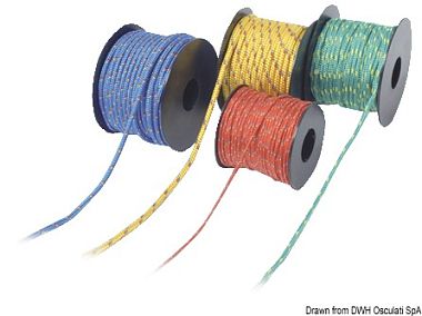 Плетеный трос из полипропилена на бобинах жёлтый 30 м диаметр 2 мм