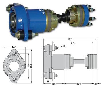 ШРУС Python Drive P80 комплект для вала 30/45мм (арт. P80-M)