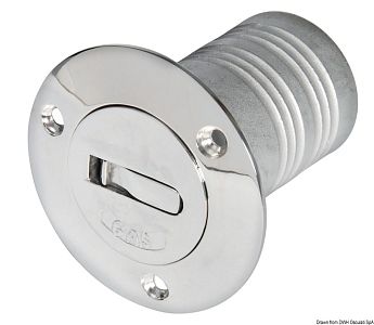 Горловина заливная Utility для чистой воды под шланг Ø38мм 81мм из хромированной латуни (арт. 20.367.02)