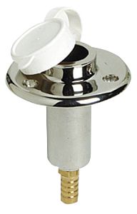 Гнездо для оконечности трапа-сходни со сливом и колпачком Ø25мм из нержавеющей стали AISI316