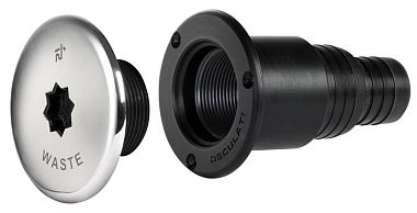 Заливная горловина Clever для сточных вод под шланг Ø50/38мм 123мм из полимера и нержавеющей стали (арт. 20.463.09)