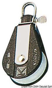 Одношкивный блок на усиленных шарикоподшипниках с неподвижно-поворотным креплением Viadana Wind Spee