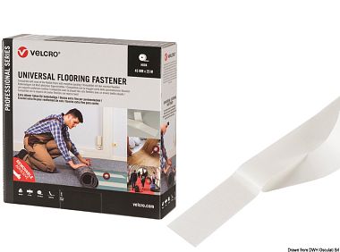 Сверхтонкая лента-липучка белая VELCRO Brand UNIVERSAL FLOORING Fastener 45 мм x 25 м