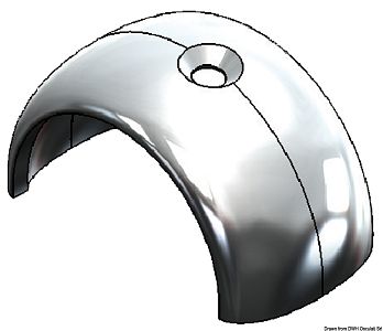 Стыковая накладка для привального бруса Tessilmare RADIAL SS 130-500-640 из нержавеющей стали