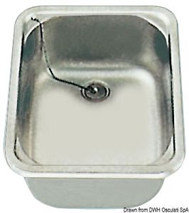 Прямоугольная мойка из полированной нержавеющей стали 280 x 380 мм