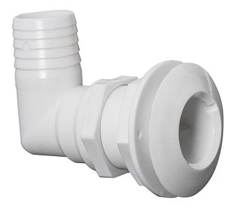 Штуцер слива в море угловой 90° из белого пластика 1"1/2 x 38 мм (арт. 17.395.20)