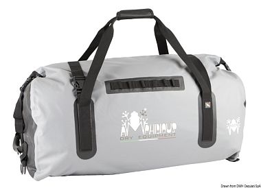 Водонепроницаемая сумка-рюкзак серая Amphibious Cargo 100 л 37x77x37 см (арт. 23.523.03)